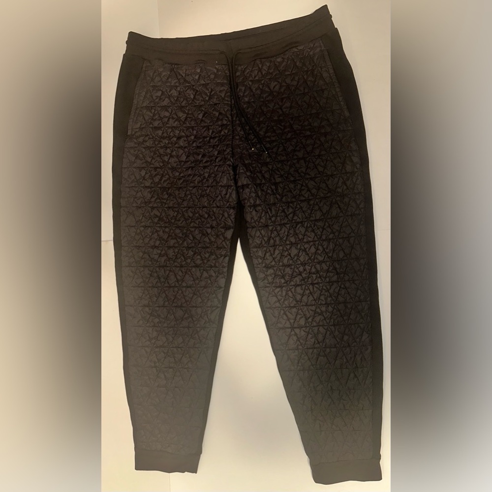 Athleta Sotlstice Quilted Jogger Pants Black Women's Size 16 Ski Lodge‎ Pants